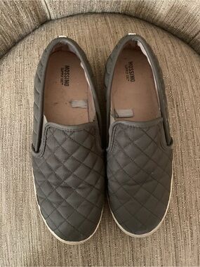 Mossimo Supply Co. Quilted Slip-On Sneakers in Olive Green